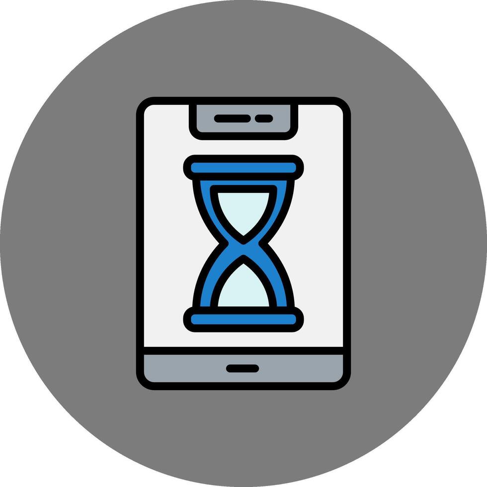 Smartphone Filled Grey Circle Icon vector