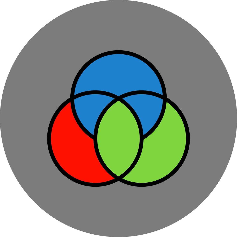 Colour Filled Grey Circle Icon vector