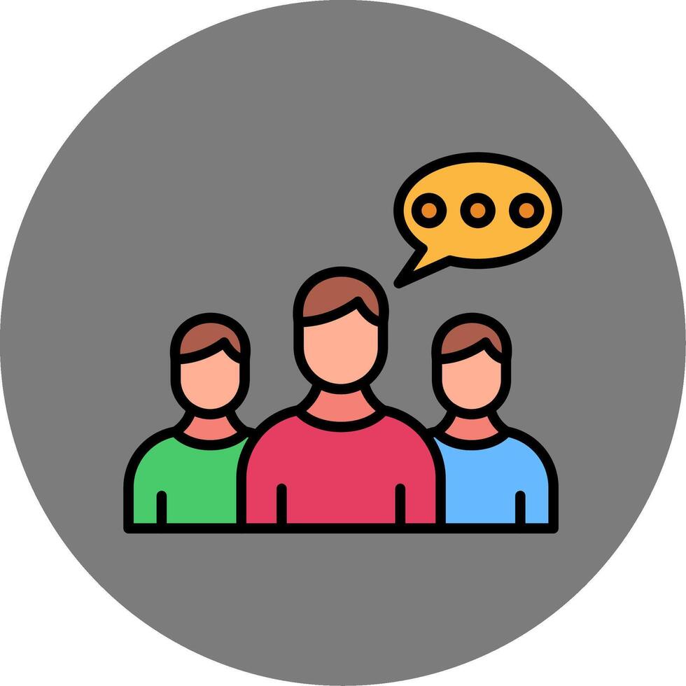 Communication Filled Grey Circle Icon vector