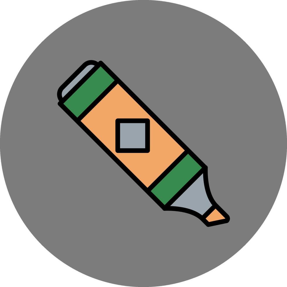 Highlighter Filled Grey Circle Icon vector