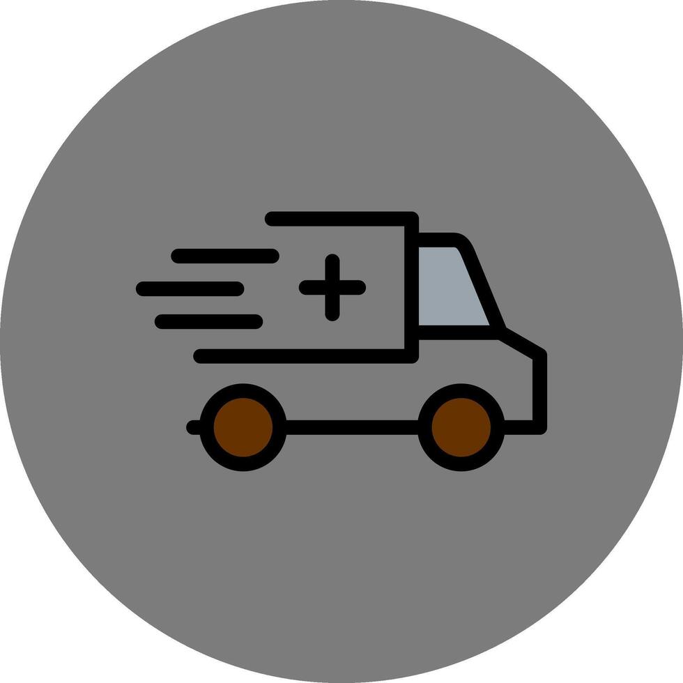 Medicine Delivery Filled Grey Circle Icon vector