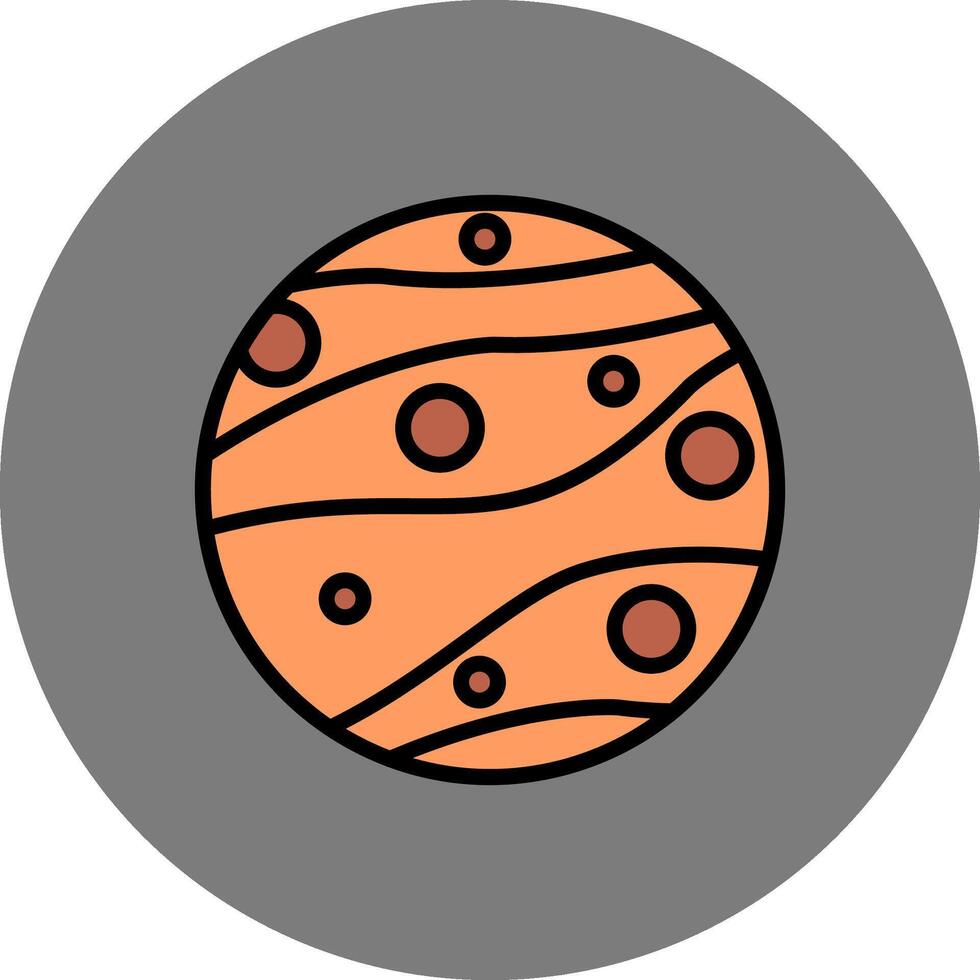 Mars Filled Grey Circle Icon vector