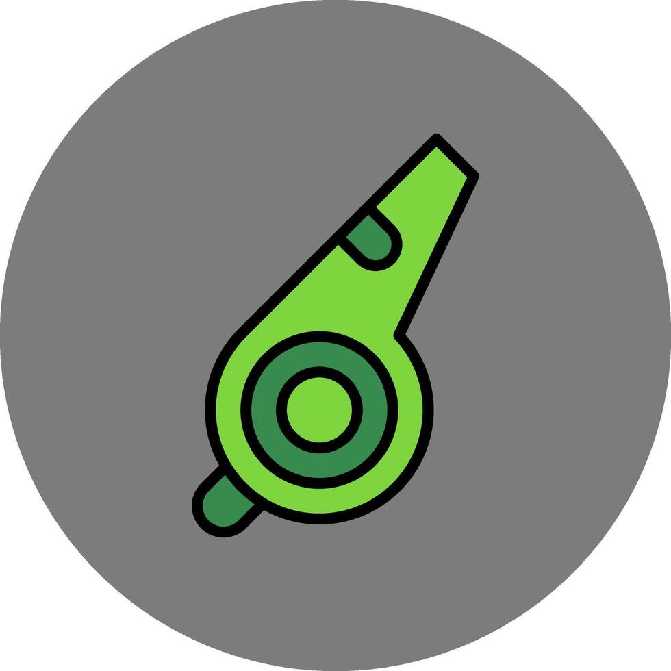 Whistle Filled Grey Circle Icon vector