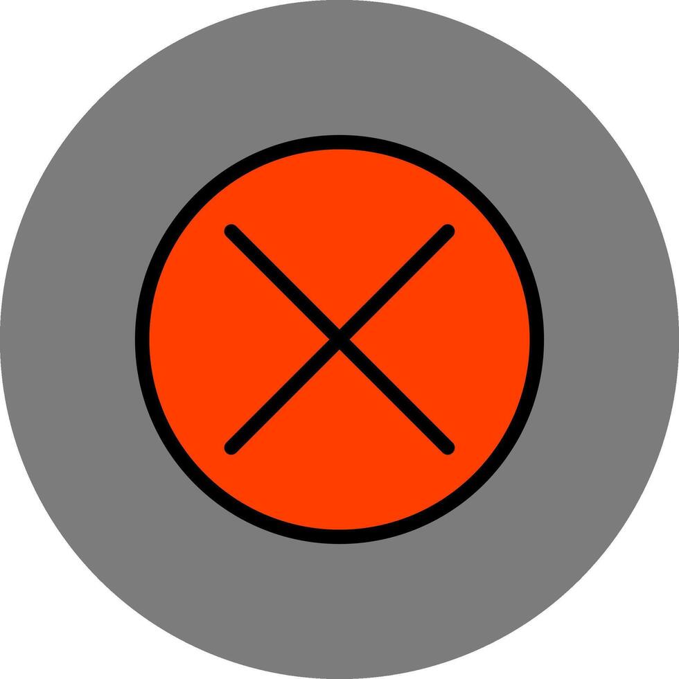 Cancel Filled Grey Circle Icon vector