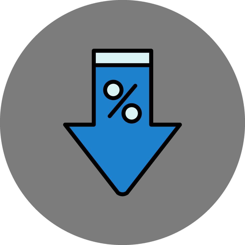 Discount Filled Grey Circle Icon vector