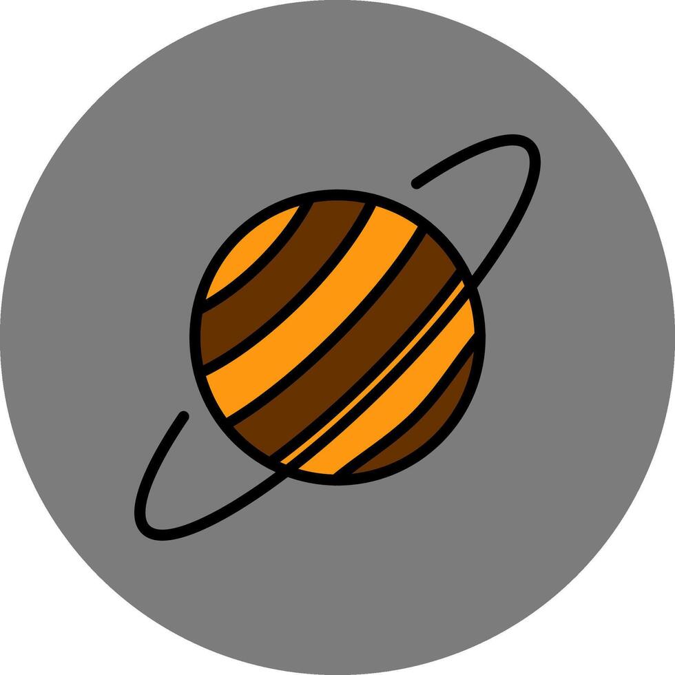 Uranus Filled Grey Circle Icon vector