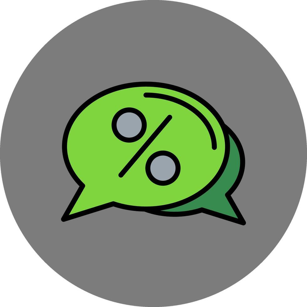 Discount Filled Grey Circle Icon vector