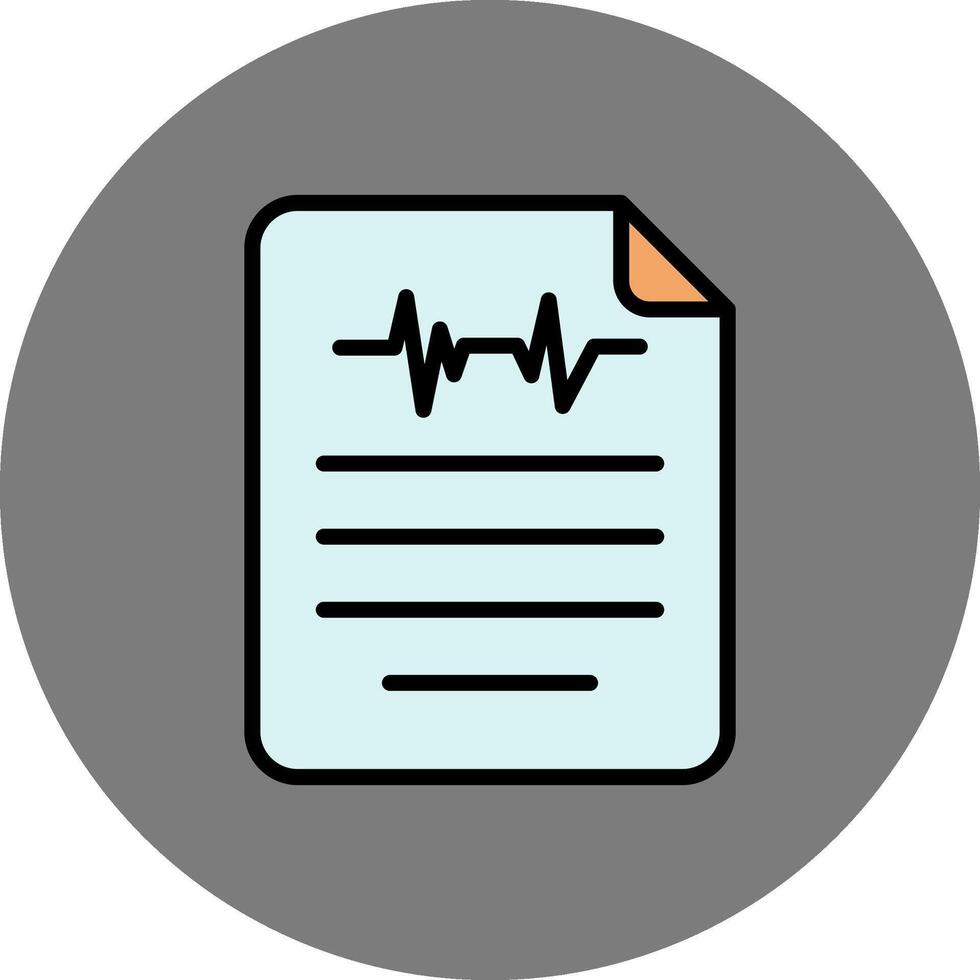 Medical Report Filled Grey Circle Icon vector