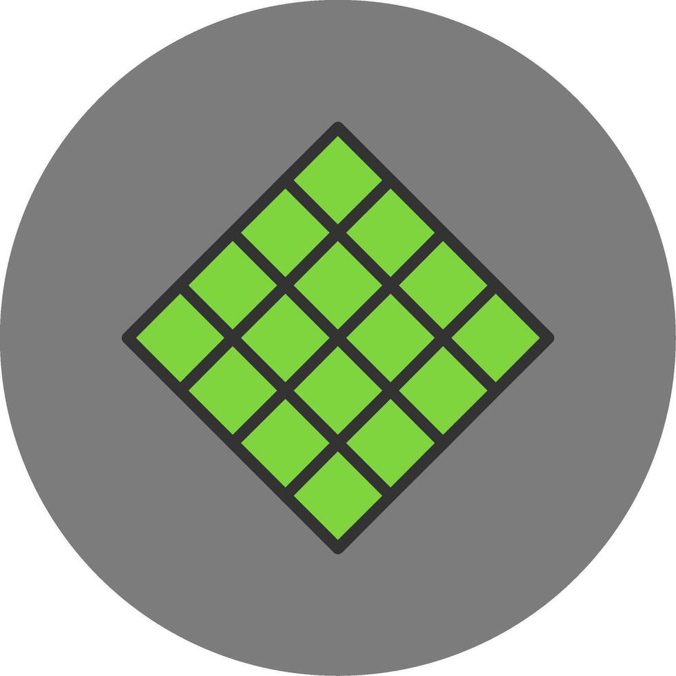 Tiles Filled Grey Circle Icon vector