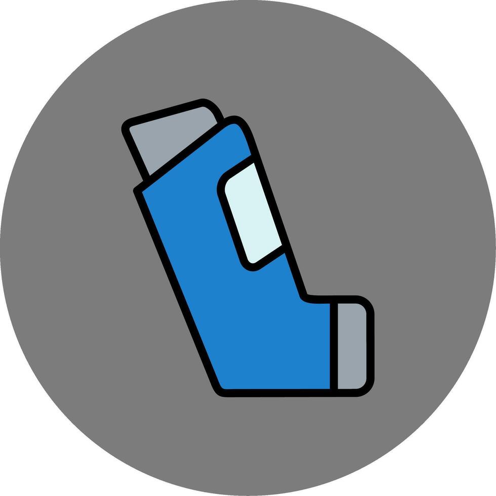 asthma Filled Grey Circle Icon vector