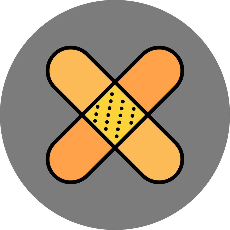 Bandage Filled Grey Circle Icon vector