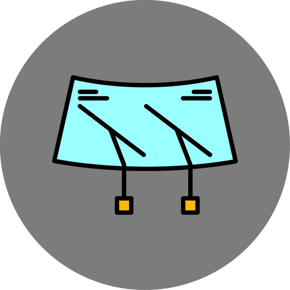 Windscreen Filled Grey Circle Icon vector