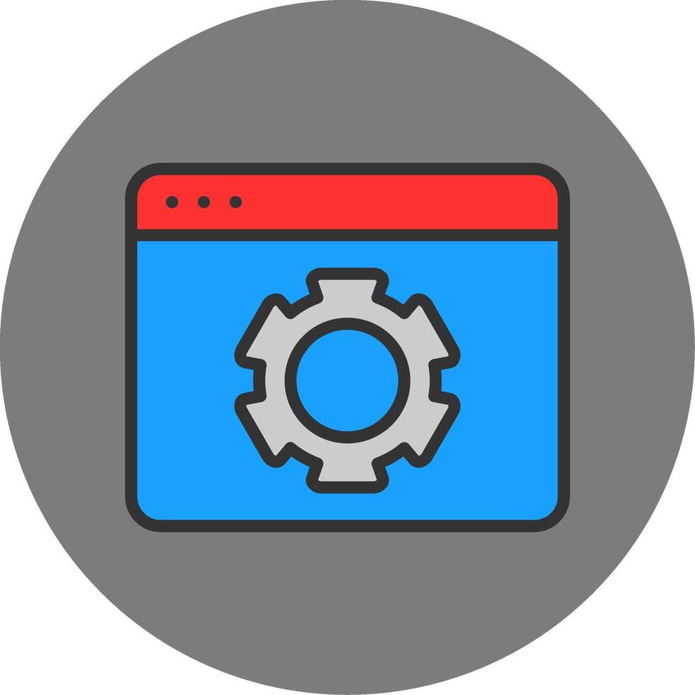 Web Optimization Filled Grey Circle Icon vector