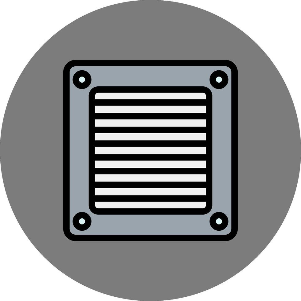 Ventilation Filled Grey Circle Icon vector