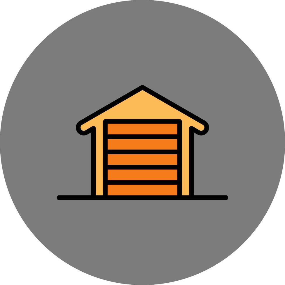 Garrage Filled Grey Circle Icon vector