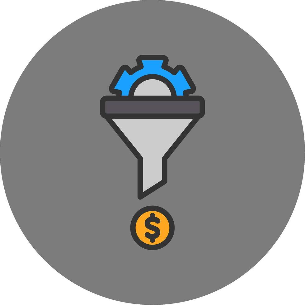 Conversion Filled Grey Circle Icon vector