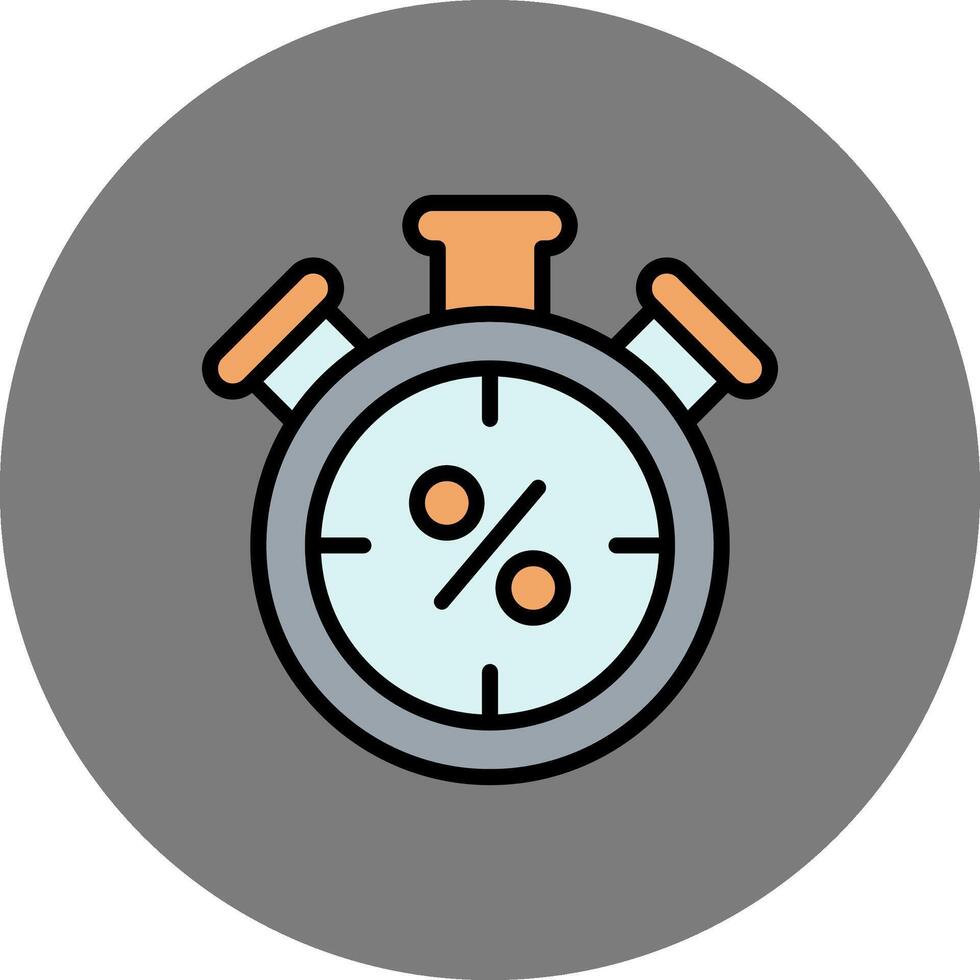 Timer Filled Grey Circle Icon vector