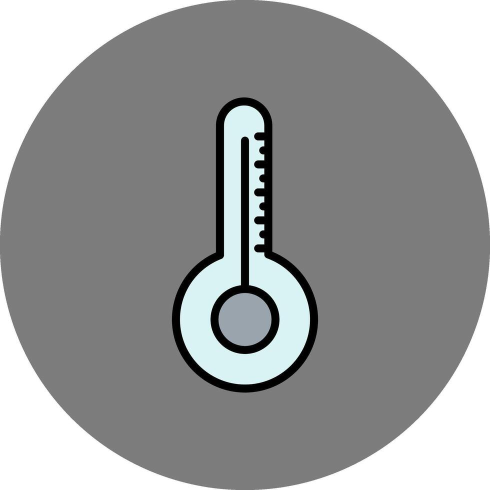 Thermometer Filled Grey Circle Icon vector