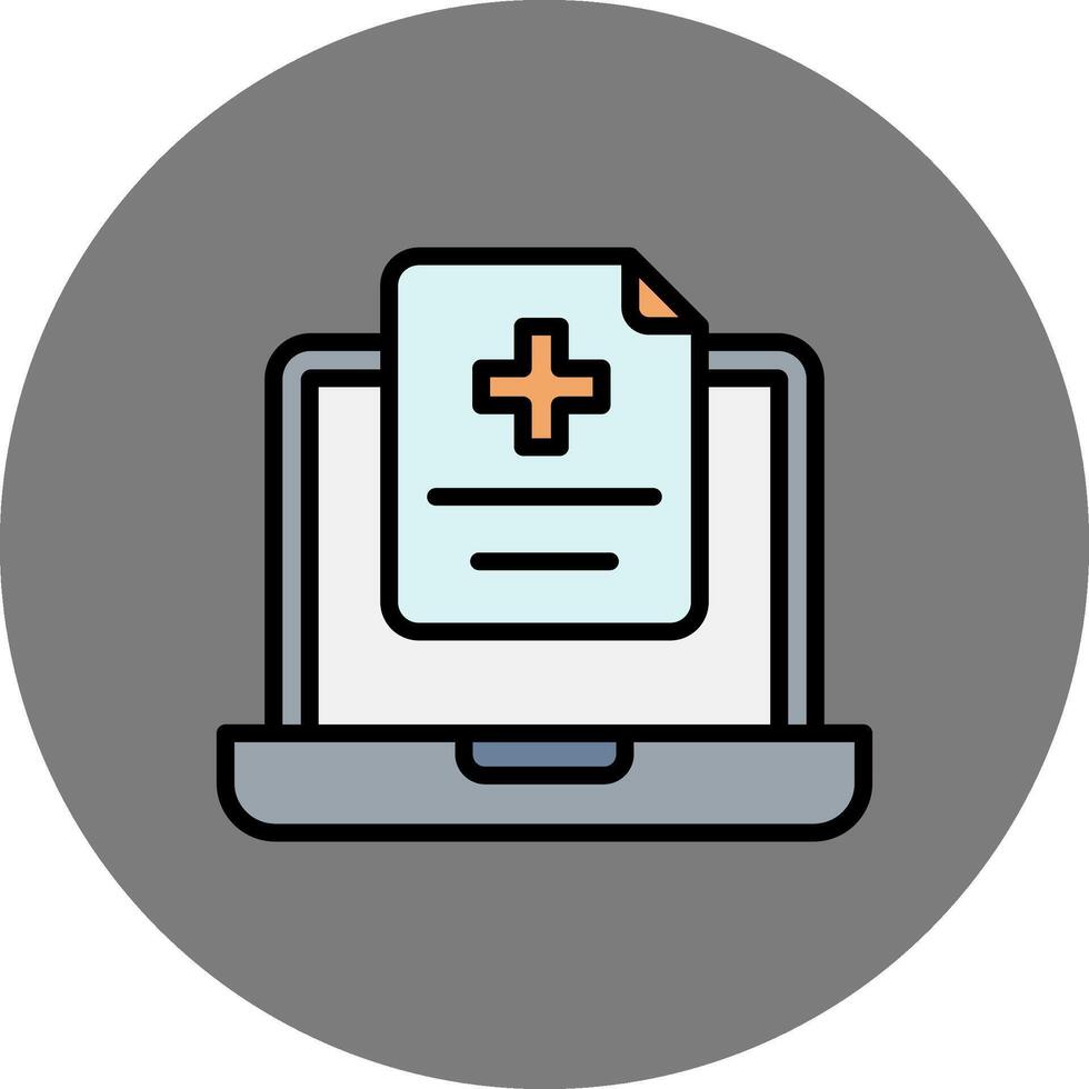 Online Reports Filled Grey Circle Icon vector