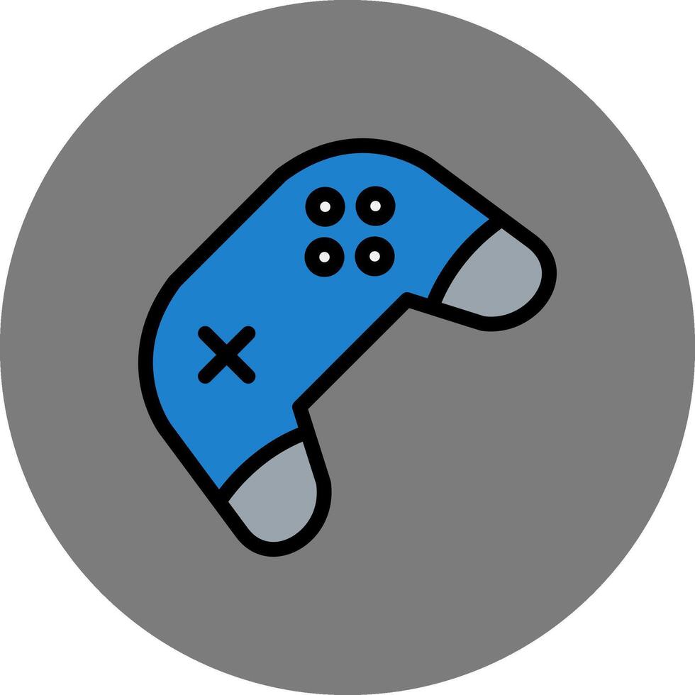 Play Game Filled Grey Circle Icon vector