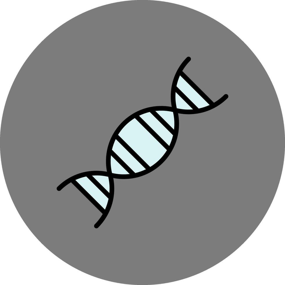 DNA Filled Grey Circle Icon vector