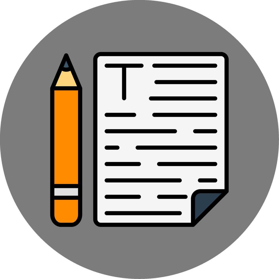 Copywriter Filled Grey Circle Icon vector
