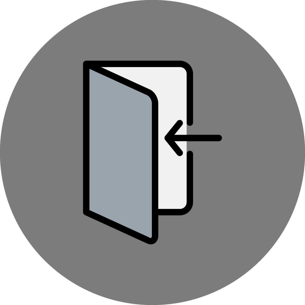 Logout Filled Grey Circle Icon vector