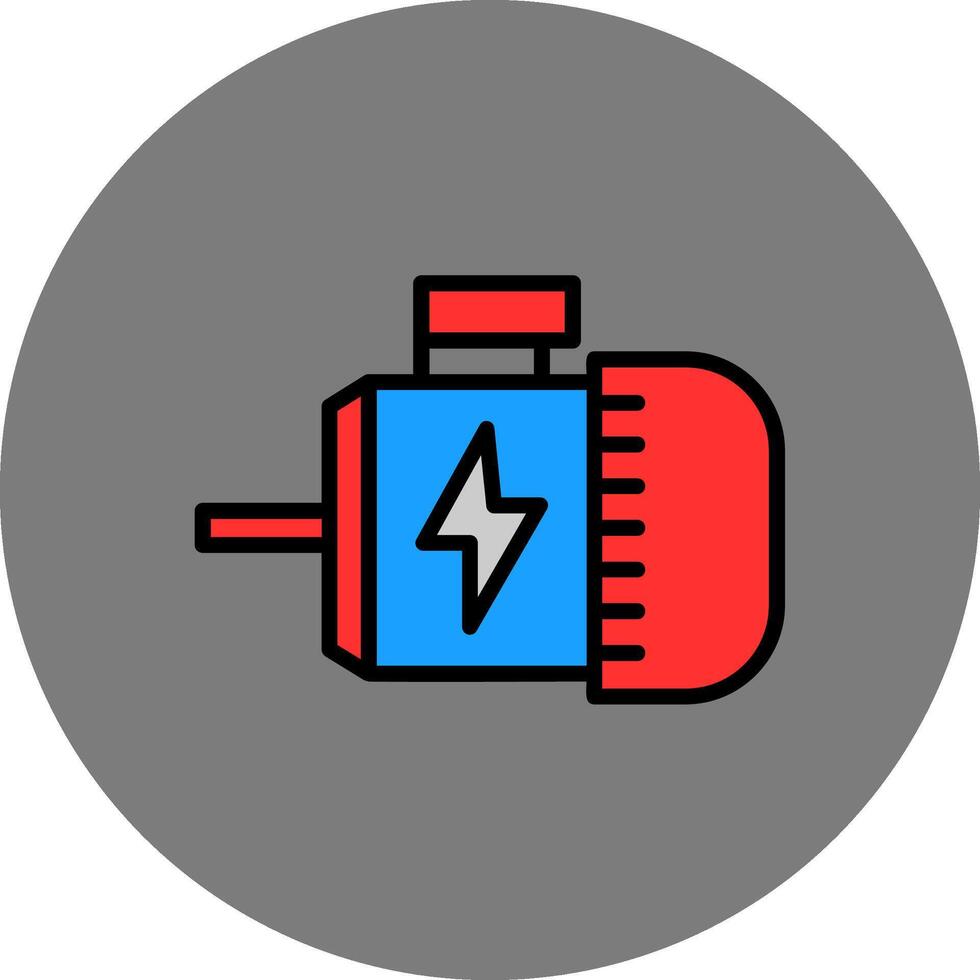 Engine Filled Grey Circle Icon vector