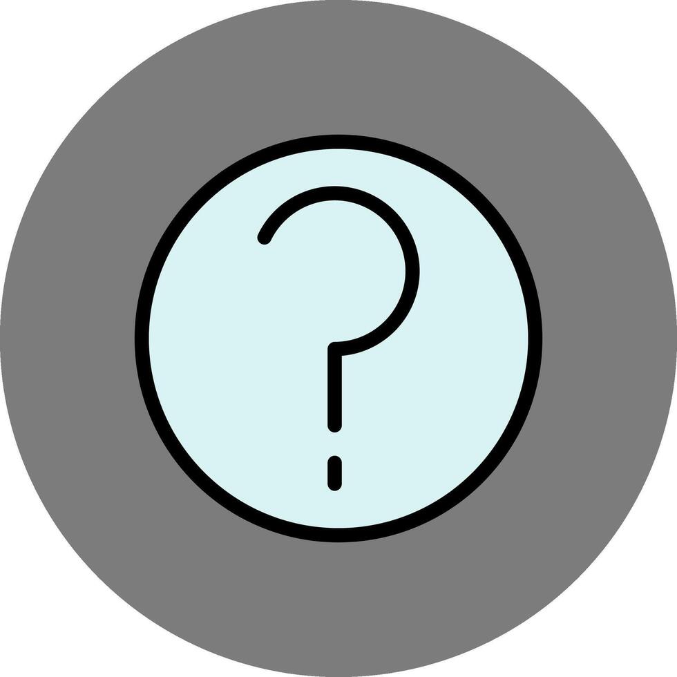 Help Filled Grey Circle Icon vector