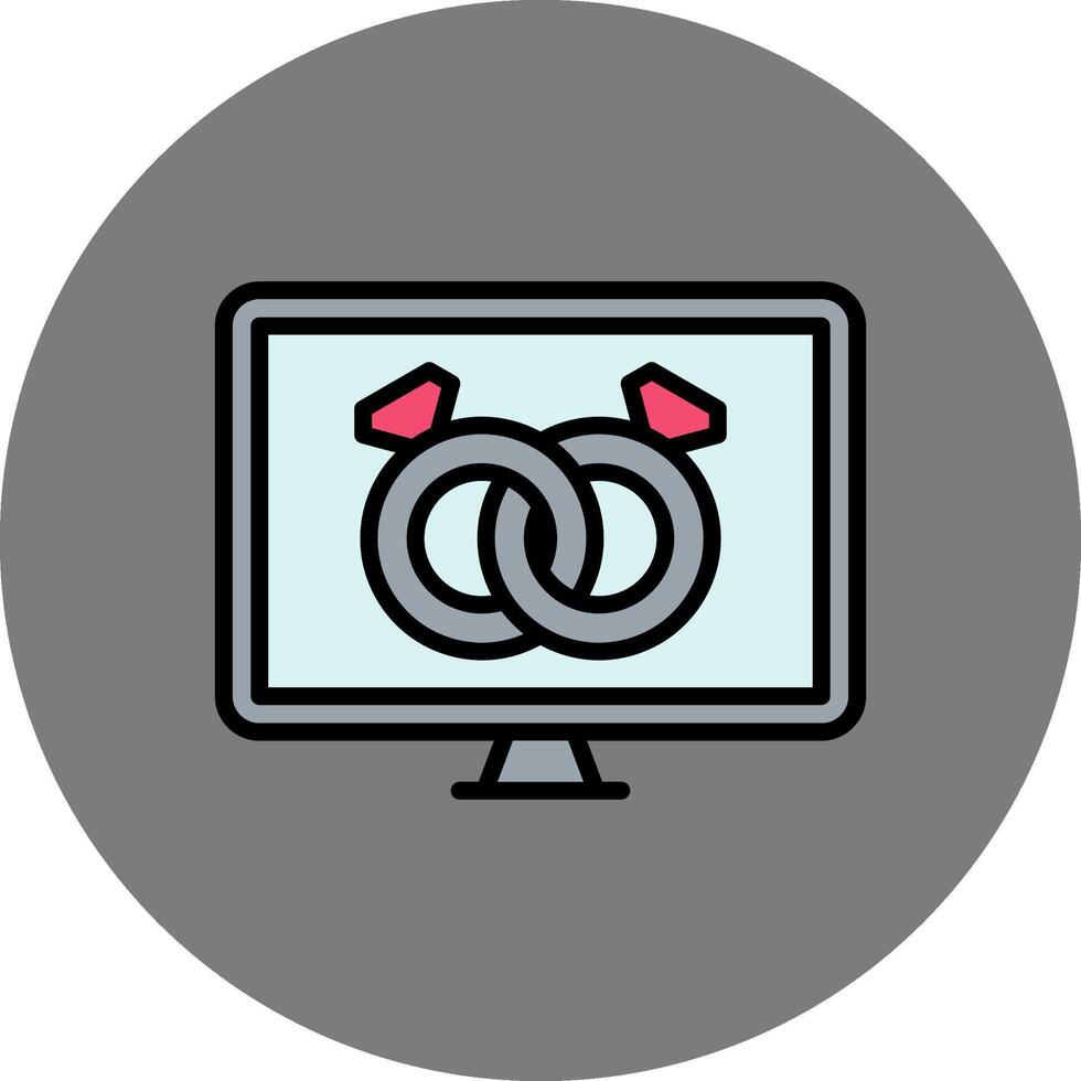 Online Booking Filled Grey Circle Icon vector
