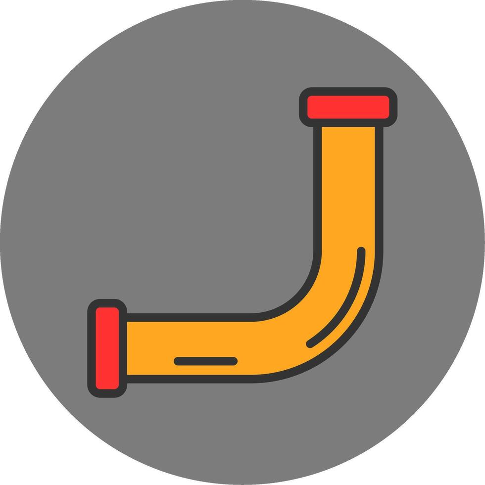 Pipe Filled Grey Circle Icon vector