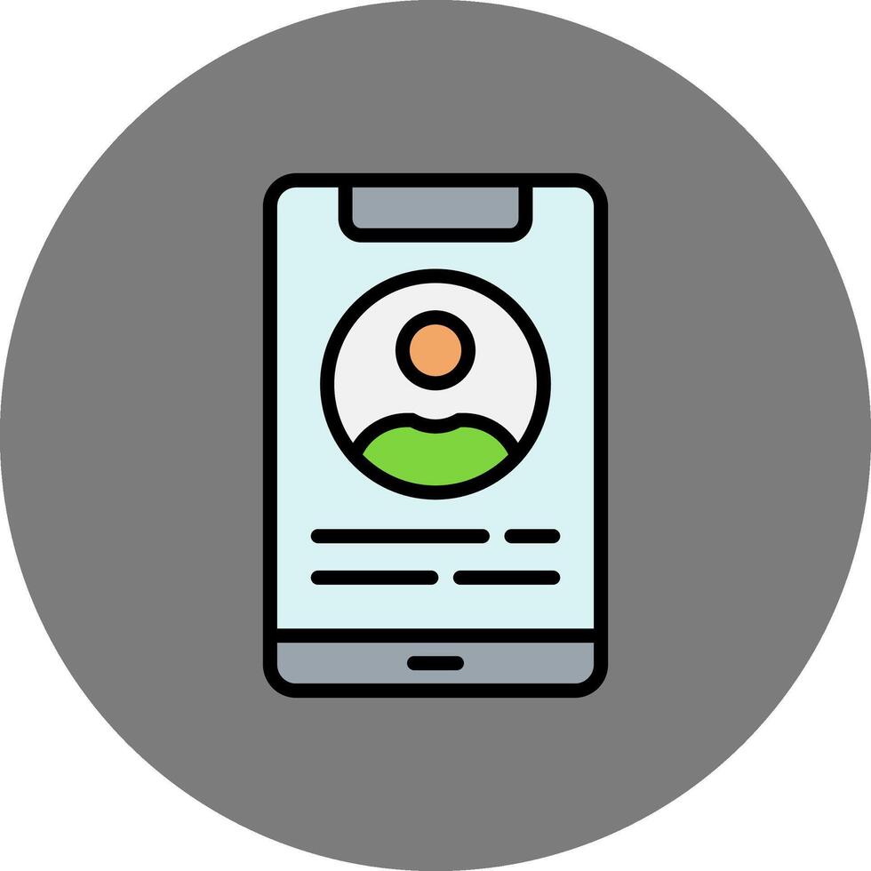 Smartphone Filled Grey Circle Icon vector