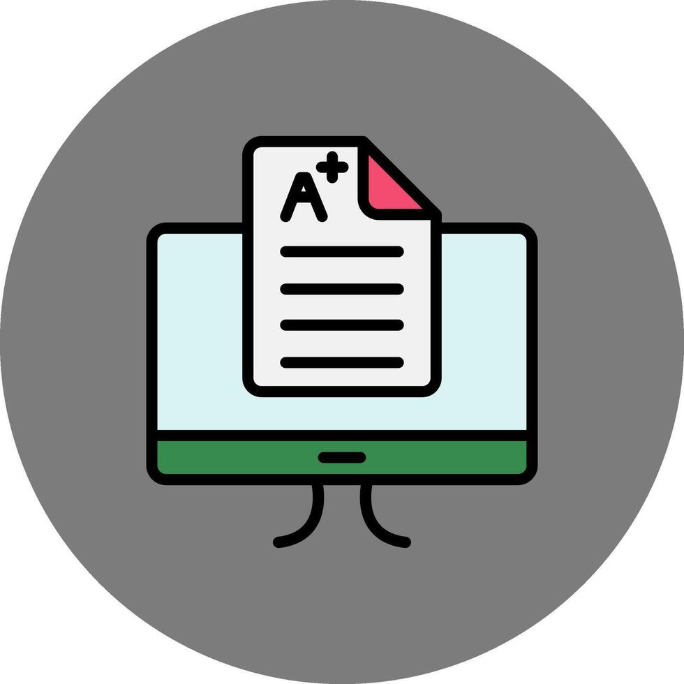 Score Filled Grey Circle Icon vector