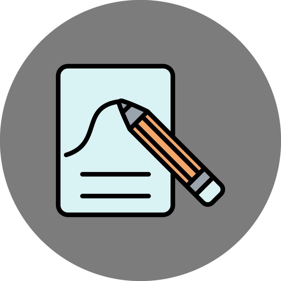 Sketch Filled Grey Circle Icon vector