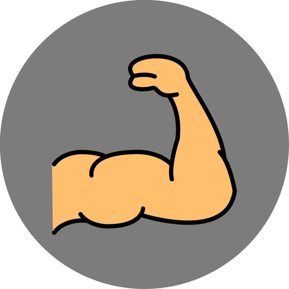 Strong Filled Grey Circle Icon vector