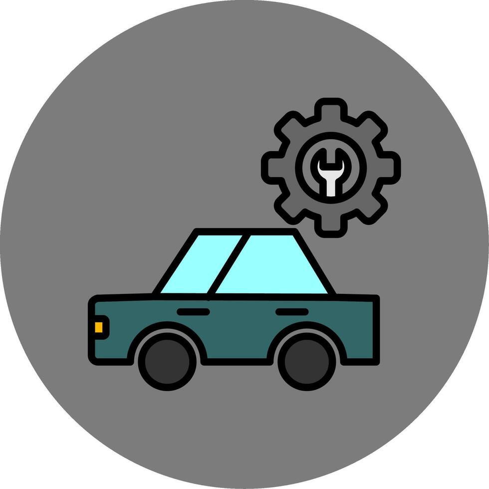 Workshop Filled Grey Circle Icon vector