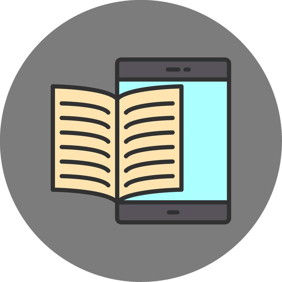 Elearning Filled Grey Circle Icon vector