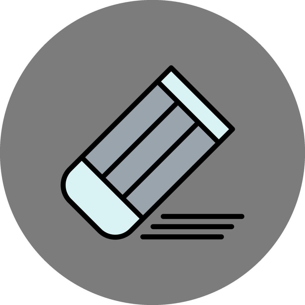 Eraser Filled Grey Circle Icon vector