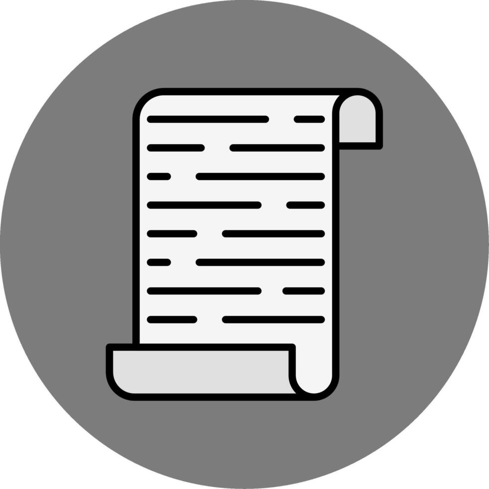Script Filled Grey Circle Icon vector
