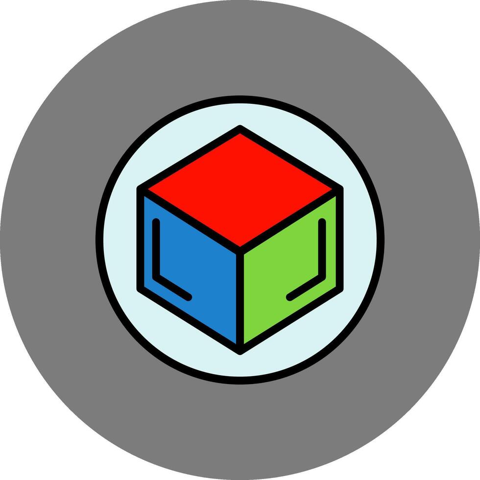 3D Filled Grey Circle Icon vector