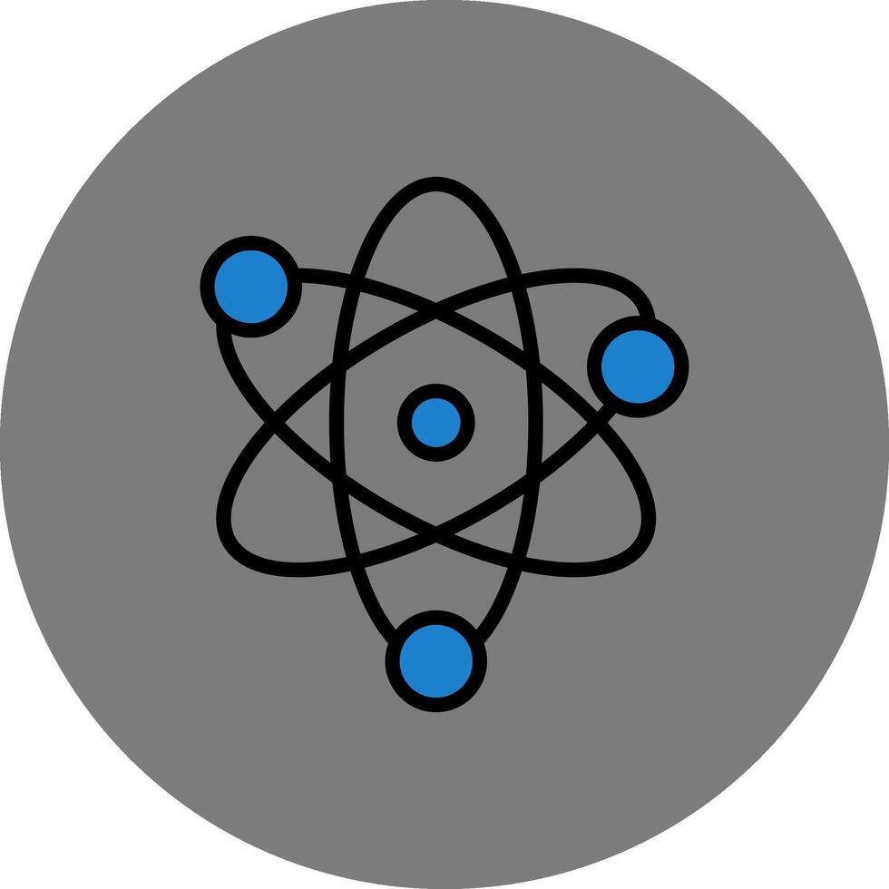 Neucleus Filled Grey Circle Icon vector