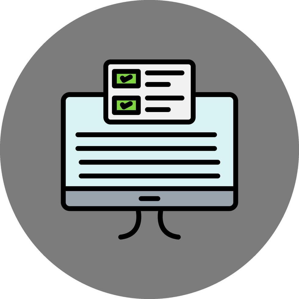 Exam Filled Grey Circle Icon vector