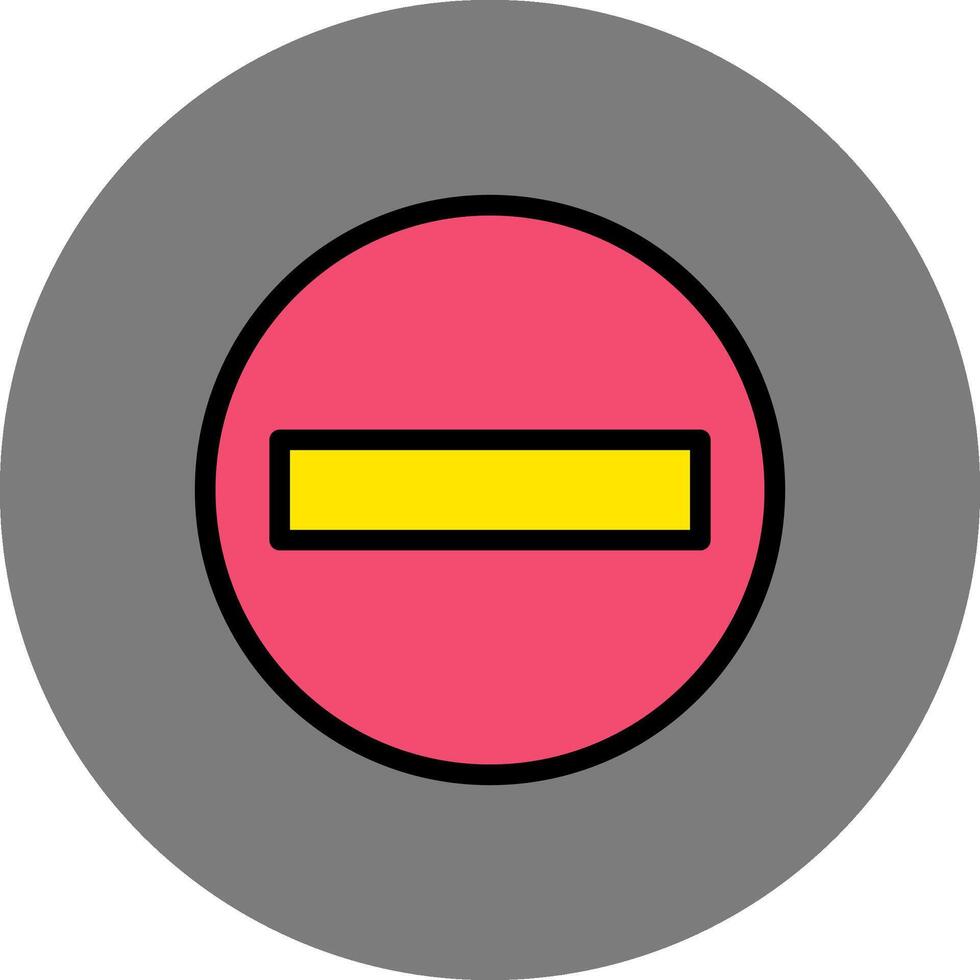 Minus Filled Grey Circle Icon vector