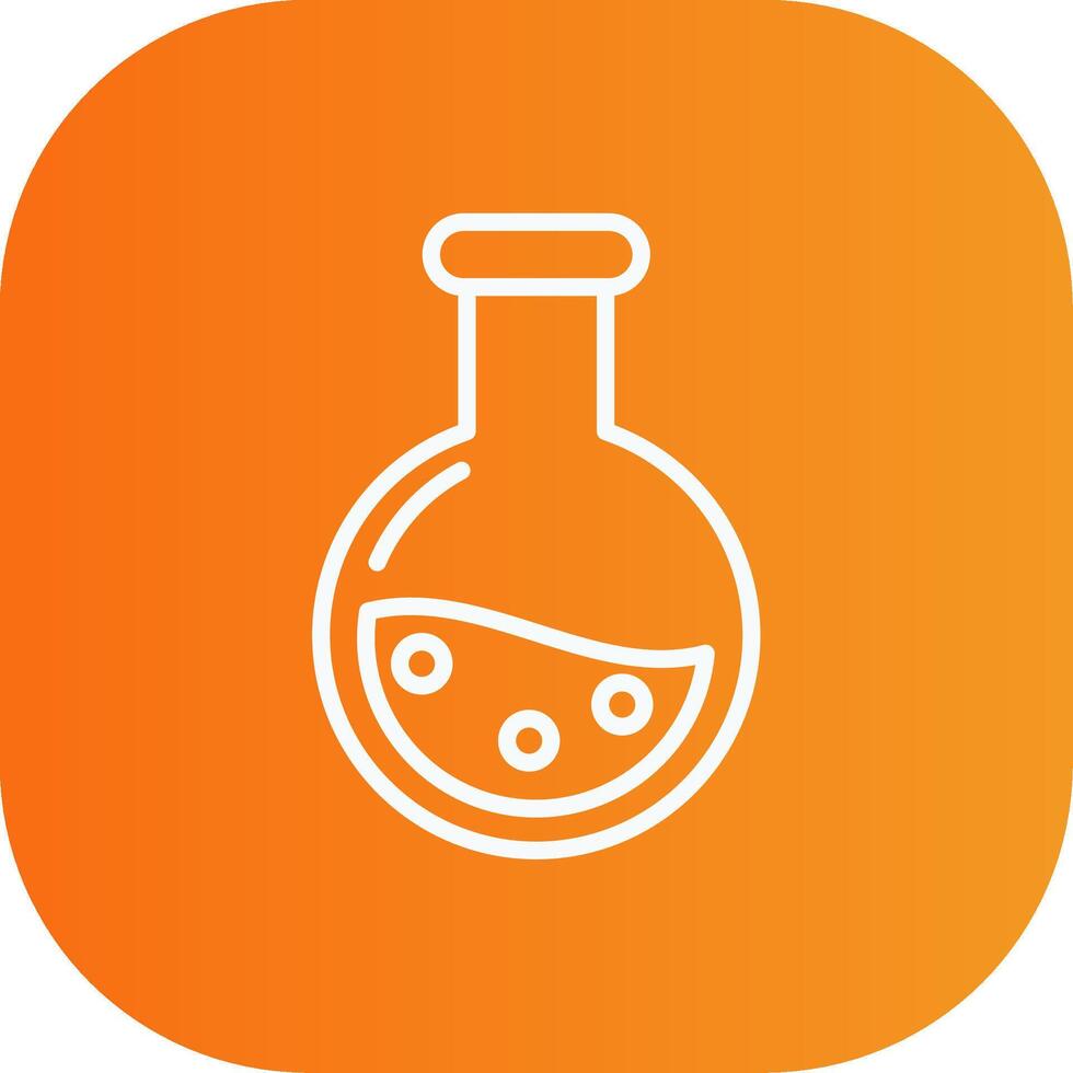 Flask Line Gradient Curve Icon vector