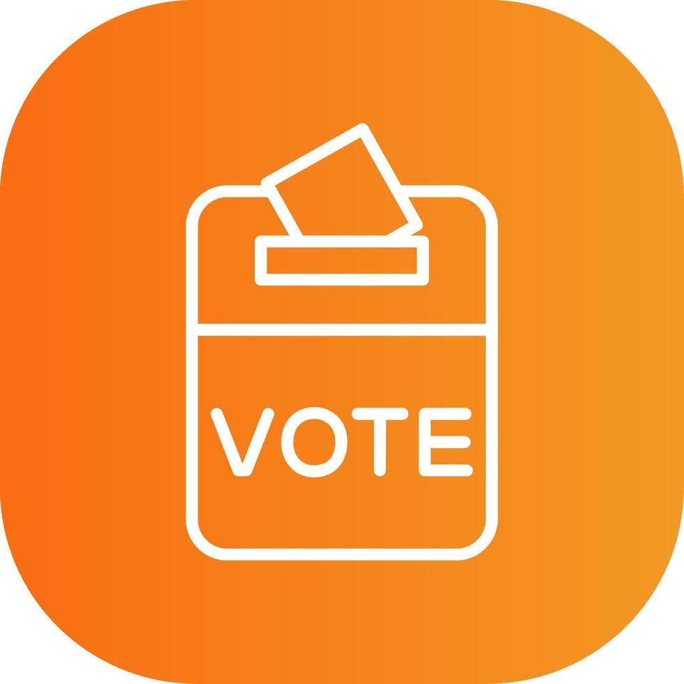 Voting Line Gradient Curve Icon vector
