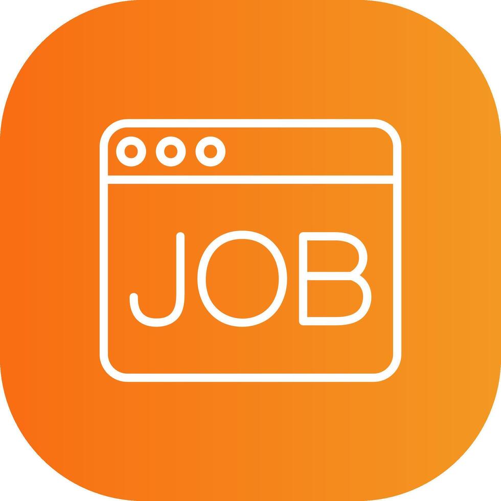 Job Line Gradient Curve Icon vector