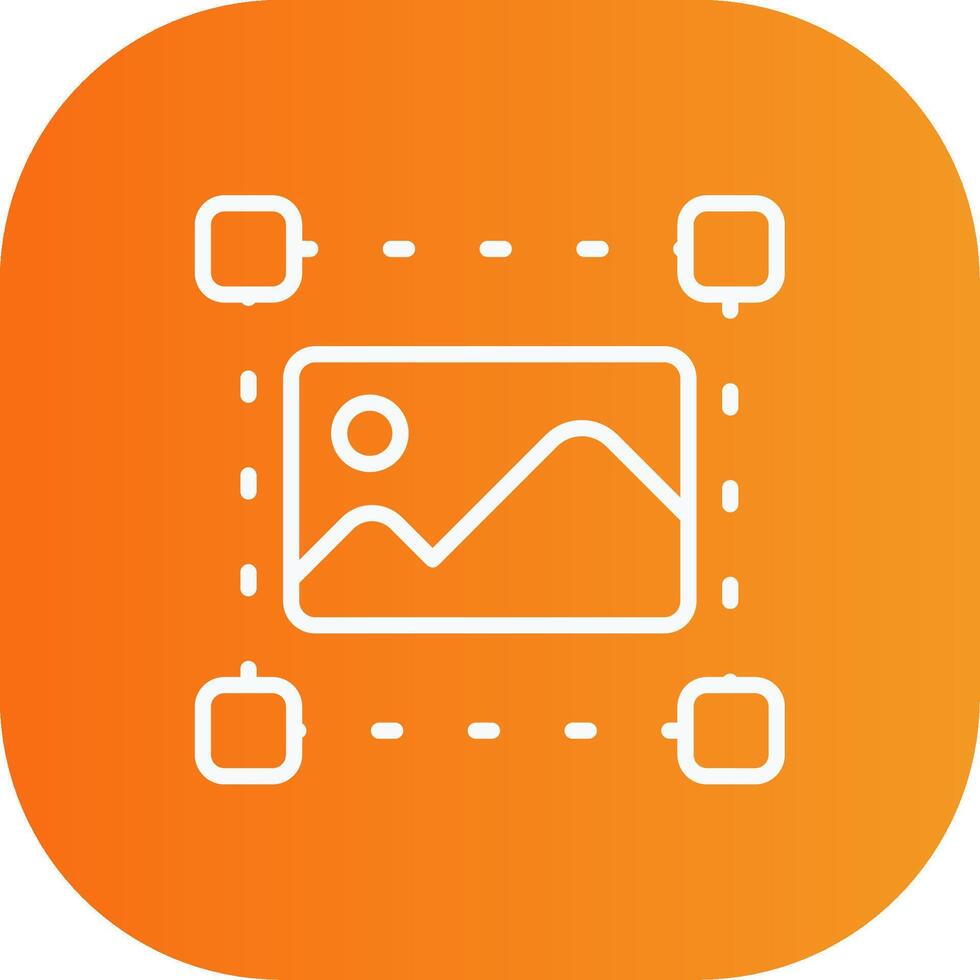 Image Line Gradient Curve Icon vector