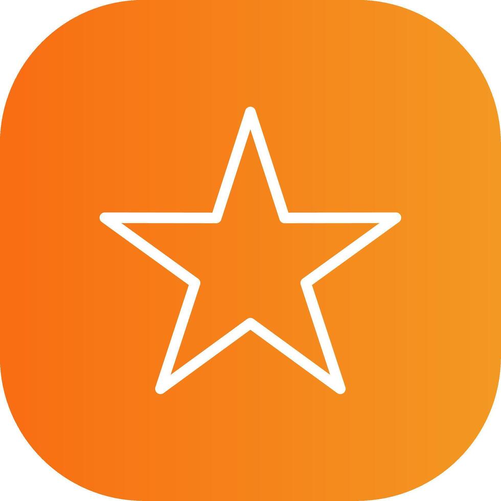 Star Line Gradient Curve Icon vector