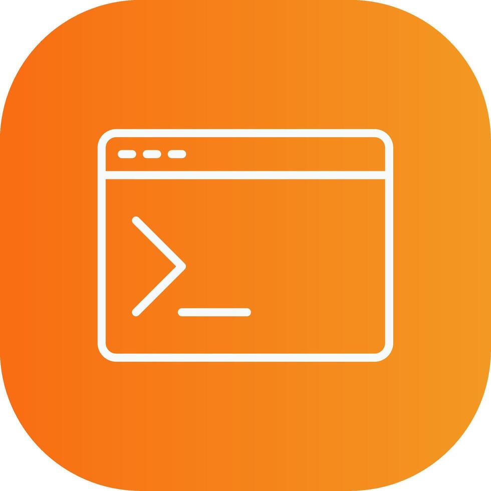 Terminal Line Gradient Curve Icon vector