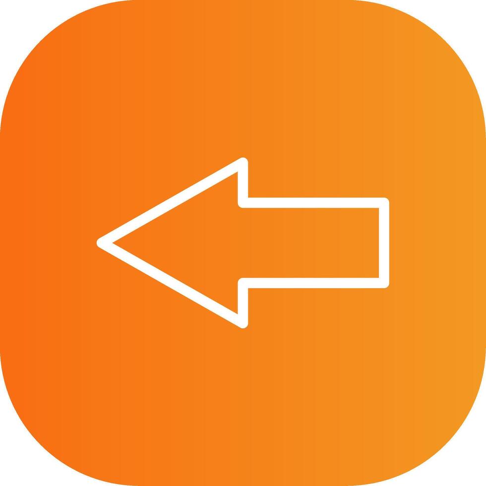 Back Line Gradient Curve Icon vector
